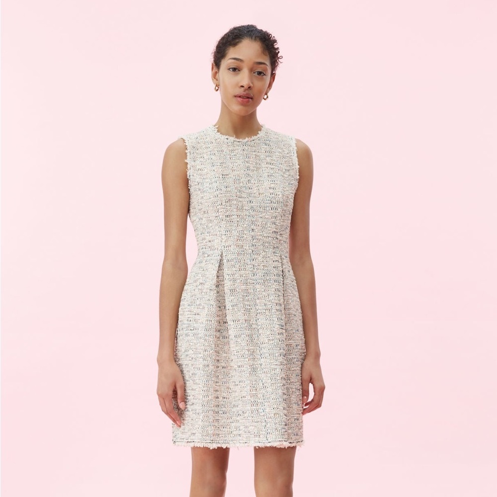 NWT Rebecca Taylor Rainbow Tweed Dress Size 2 $495